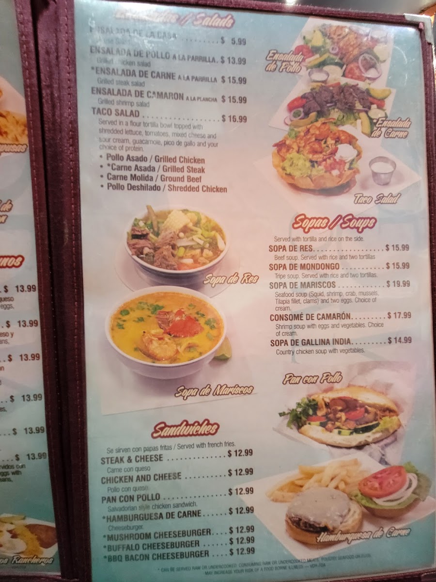 Two Amigos Restaurant Menu - Image 4